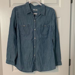 Chambray Button Down Top